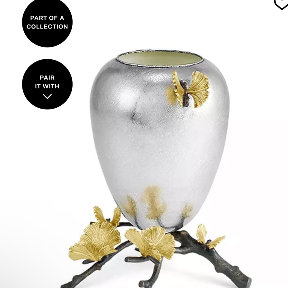 Michael Aram butterfly ginkgo footed large vase
